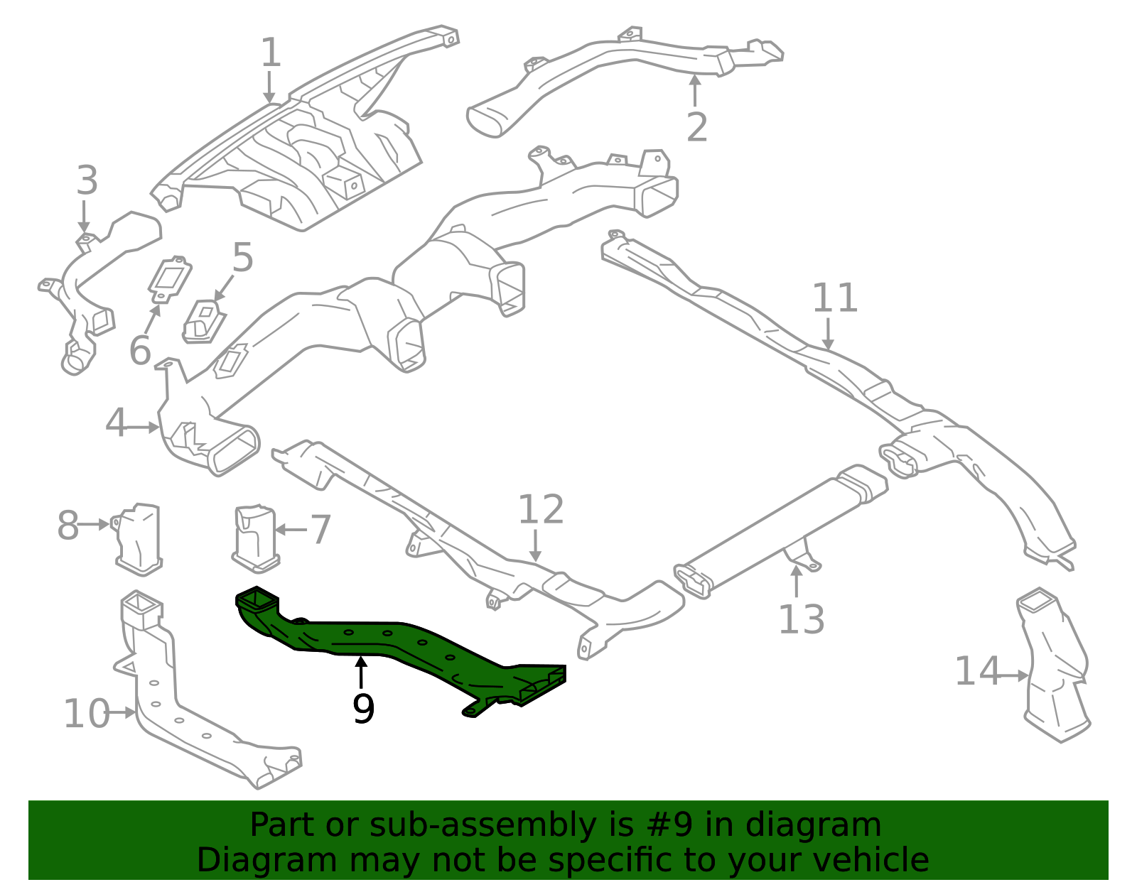 2011-2017 Nissan Quest Instrument Panel Air Duct 27832-1JA0A | OEM ...