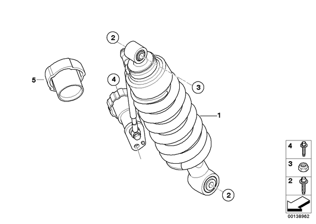 33537660992 - : Spring Strut, Rear        for BMW-Motorrad Image