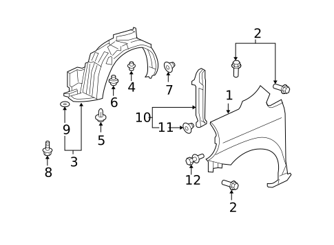 Splash Shields for 2013 Honda Fit #1