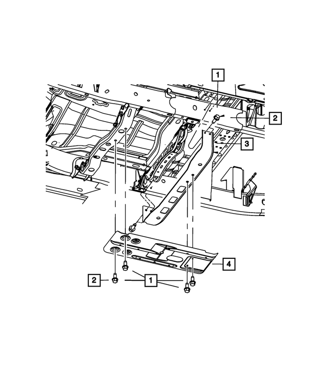 6507342AA - Front Axle; American Axle 235 MM Dual Rear Wheels; Differential and Drive Line: Hex Flange Head Tapping Screw &amp; Washer, Mounting for Mopar Image image