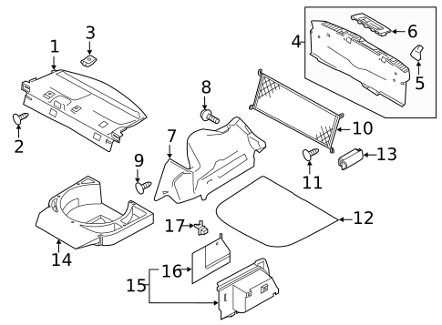 Interior Trim - Rear Body for 2014 Ford Special Service Police Sedan #0