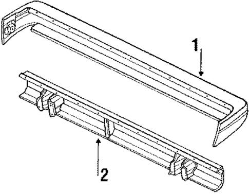 Bumper Assembly - Rear for 1986 Subaru RX #1