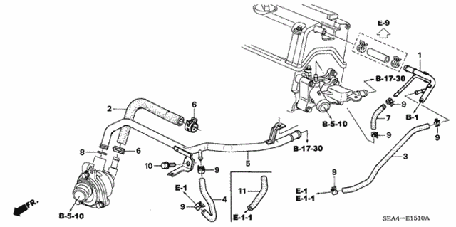 Water Hose for 2007 Acura TSX #0