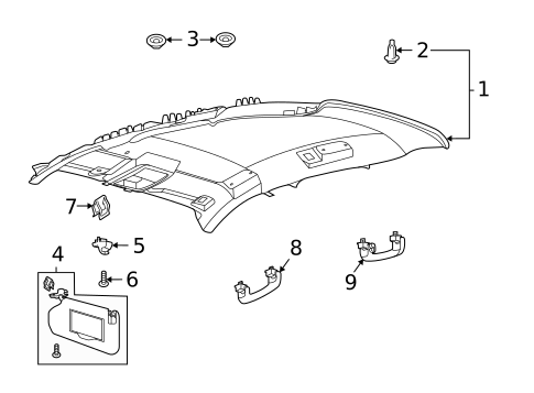 Interior Trim - Roof for 2025 Ford Bronco Sport #0