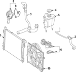 2305001275 - Cooling System: Upper Hose for Mercedes-Benz: SL 65 AMG&amp;reg; Image image