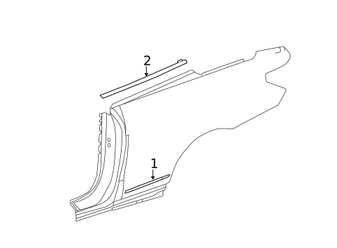 Exterior Trim - Quarter Panel for 2014 Mercedes-Benz E350 #1