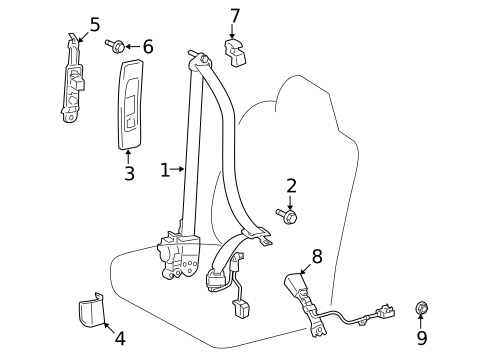Front Seat Belts for 2015 Scion xB #0