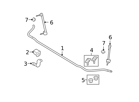 Stabilizer Bar & Components for 2015 Ford Expedition #0