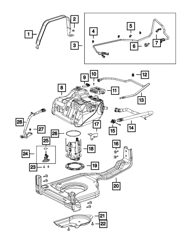 68166194AA - Emission Controls: Tube Clip for Mopar Image