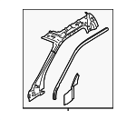 HC3Z2551186B - Body: Windshield Pillar Reinforced for Ford Image