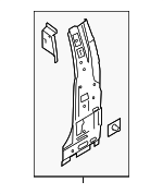 HC3Z2524301B - Body: Inner Lock Pillar for Ford Image