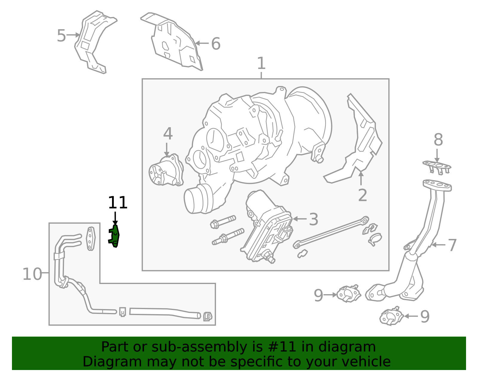 2021-2026 Buick Envision Turbocharger Coolant Feed and Return Pipe ...