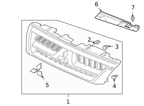 Grille & Components for 2004 Mitsubishi Montero #0