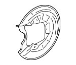 1T0615611B - Brakes: Brake Dust Shield for Volkswagen Image