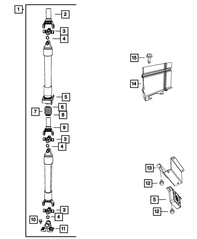 J3207886 - Rear Axle; Corporate 235 MM; Differential and Drive Line: U-joint Snap Ring for Mopar Image