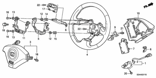 Steering Wheel (SRS) for 2008 Honda S2000 #0