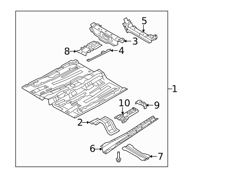 Floor & Rails for 2016 Ford Fiesta #0