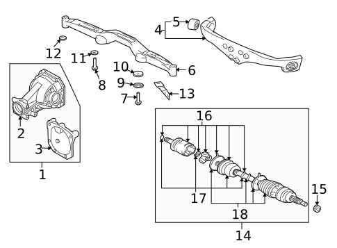 Axle & Differential for 2006 Mitsubishi Lancer #0