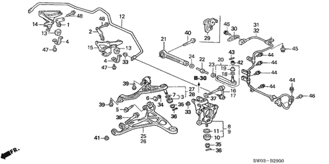 Rear Lower Arm for 2002 Acura NSX #0