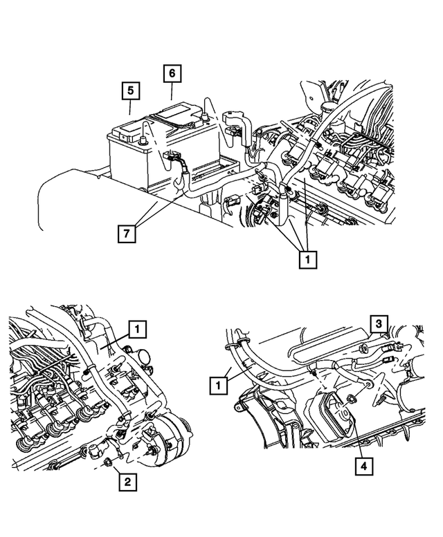« 56044194AH –  : Alternateur Et Batterie Cablage pour Mopar Image »