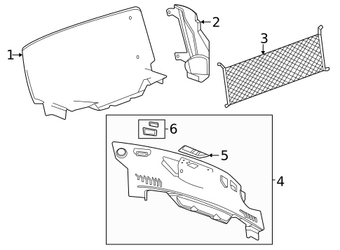 Interior Trim - Rear Body for 2022 Chevrolet Corvette #3