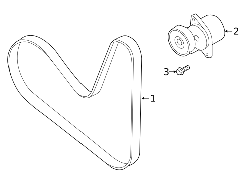 Accessory Drive Belt System Components for 2025 Volkswagen Taos #0