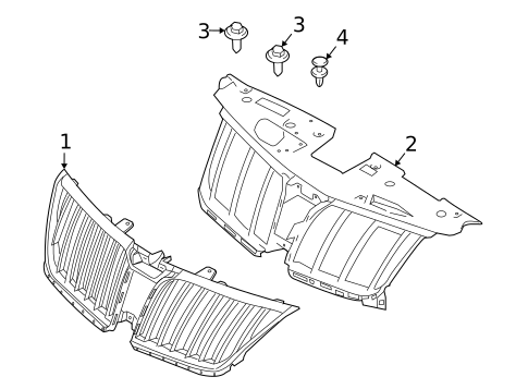 Grille & Components for 2009 Lincoln MKS #0
