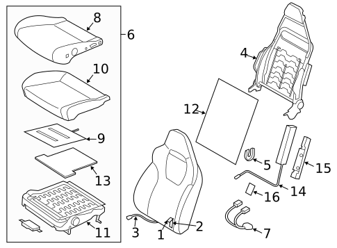 Front Seat Components for 2014 Subaru Impreza #0