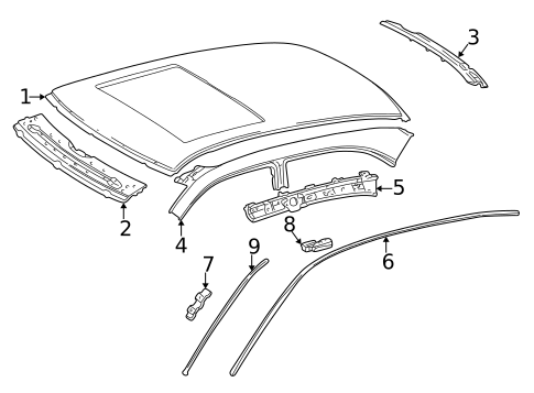 Exterior Trim - Roof for 2001 Mercedes-Benz E55 AMG #0