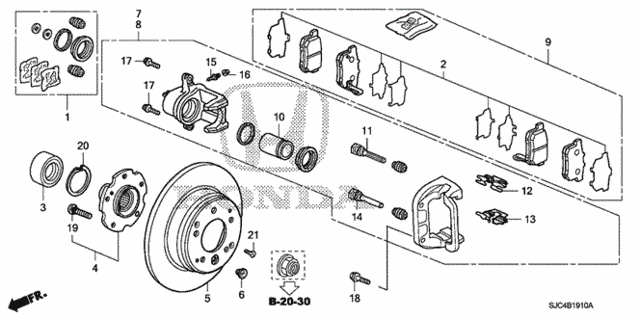 Rear Brake for 2007 Honda Ridgeline #0