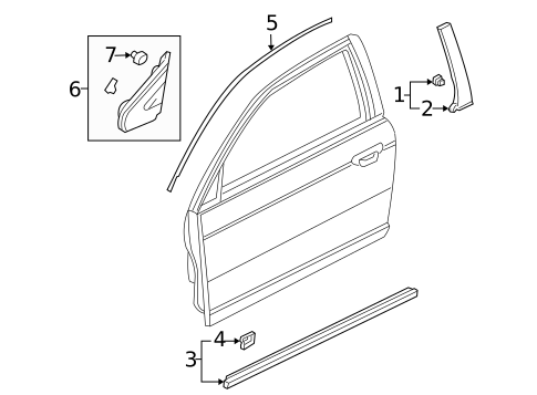 Exterior Trim - Door for 2005 Honda Civic #1