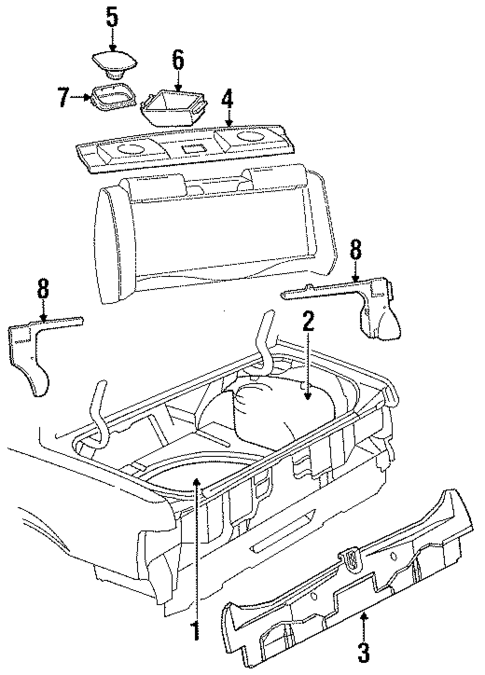 Interior Trim - Rear Body for 1985 Pontiac Grand Am #0