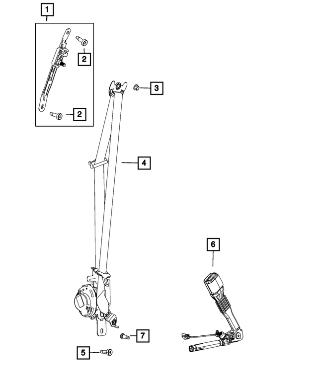 6509460AA - Restraints: Hex Nut for Mopar Image
