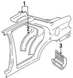 K20A71150F - : Inner Wheelhouse for Kia: Sephia Image
