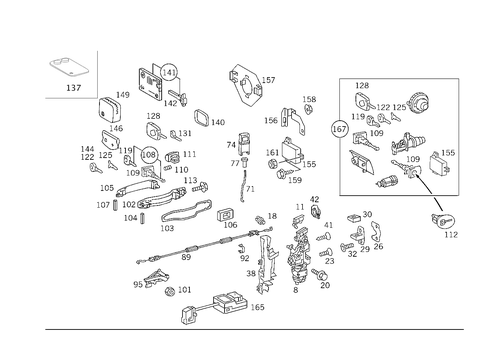 Locking System for 1984 Mercedes-Benz 500SEC #0