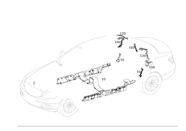 2048200069 - Electrical System: Duct for Mercedes-Benz Image image