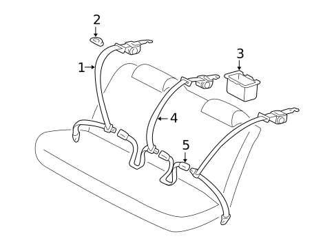 Rear Seat Belts for 2003 Toyota Avalon #0