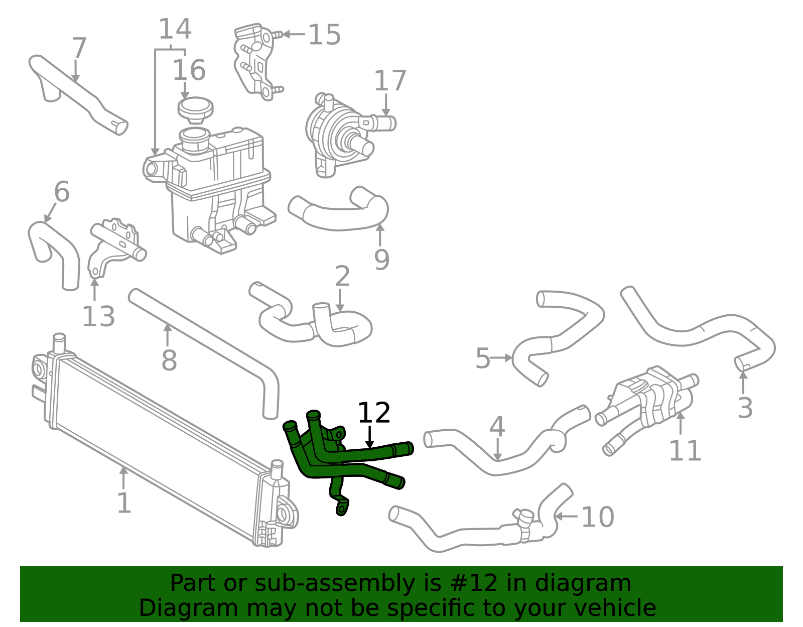 2022-2026 Toyota Tundra Drive Motor Inverter Coolant Line G9181-0C010 ...