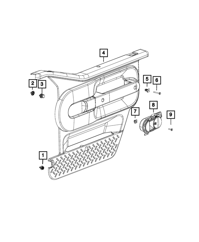 « 68091326AA – Interior Trim : Emboitement, Côté Droit pour Mopar Image »