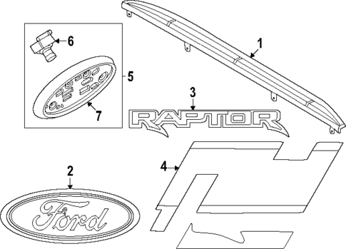 Exterior Trim - Tail Gate for 2025 Ford Ranger #0