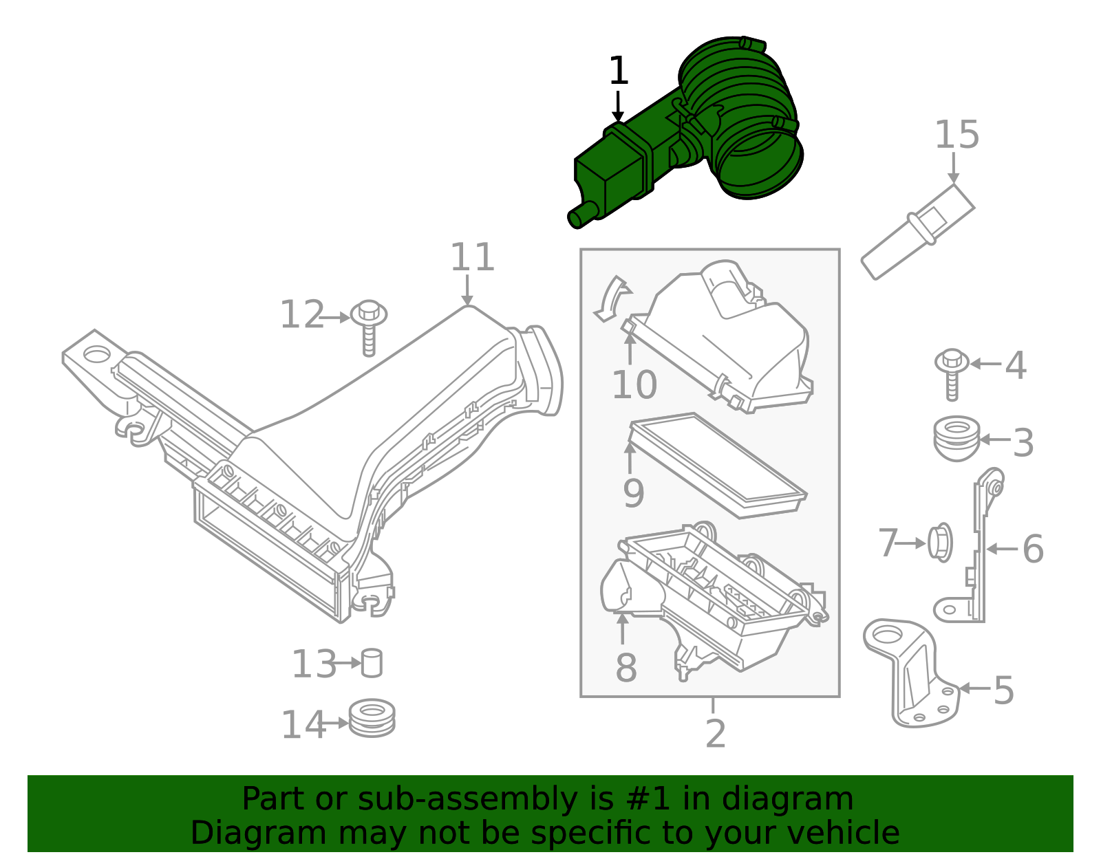 2007-2018 Nissan Altima Upper Duct 16576-JA100 | Parts for Nissans