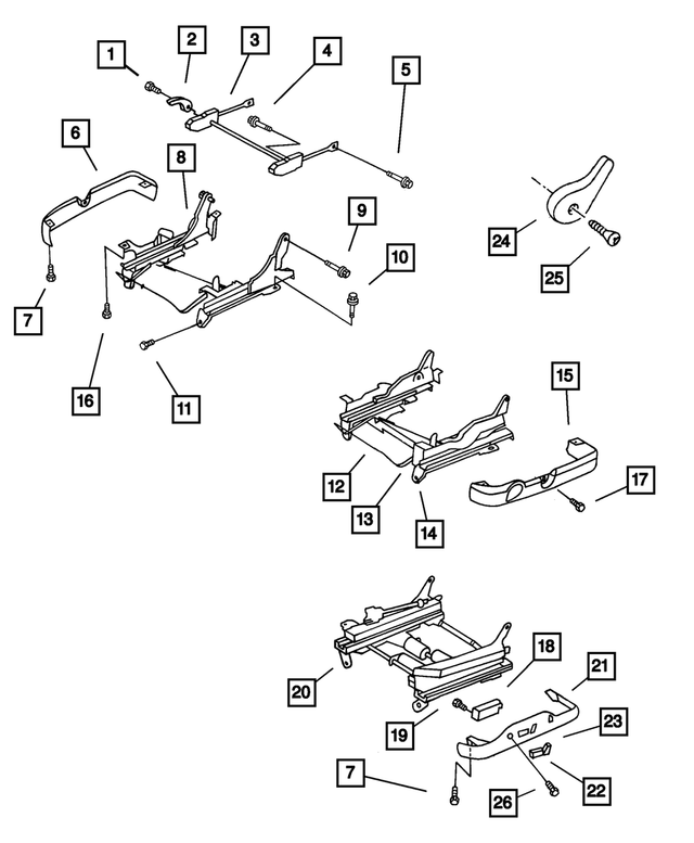 4761004 - Interior Trim: Seat Recliner Handle for Mopar Image image
