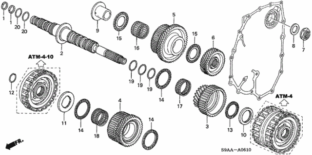 Secondary Shaft for 2006 Honda CR-V #0