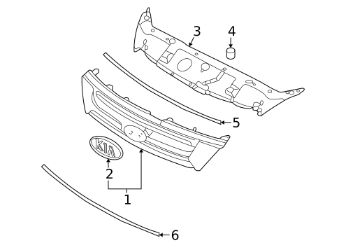 Grille & Components for 2010 Kia Sedona #0