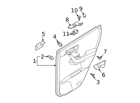 Interior Trim - Rear Door for 2007 Nissan Murano #0