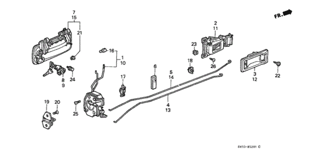 Door Lock for 1988 Honda Civic #0