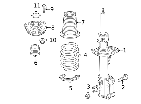 Struts & Components for 2017 Fiat 500X #0