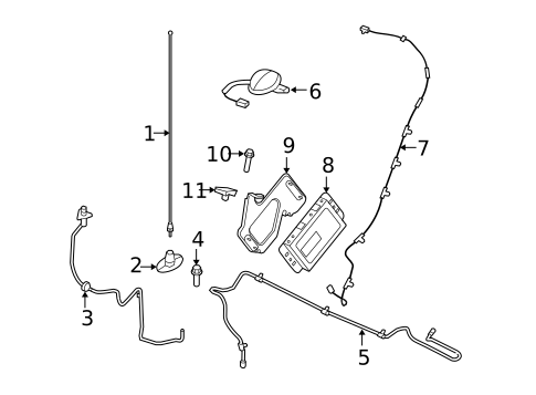 Antenna & Radio for 2010 Ford F-350 Super Duty #0