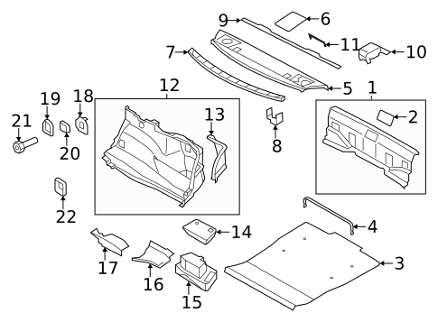 Interior Trim - Rear Body for 2012 BMW 128i #0