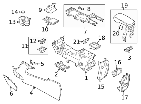 Center Console for 2018 Lincoln MKC #0